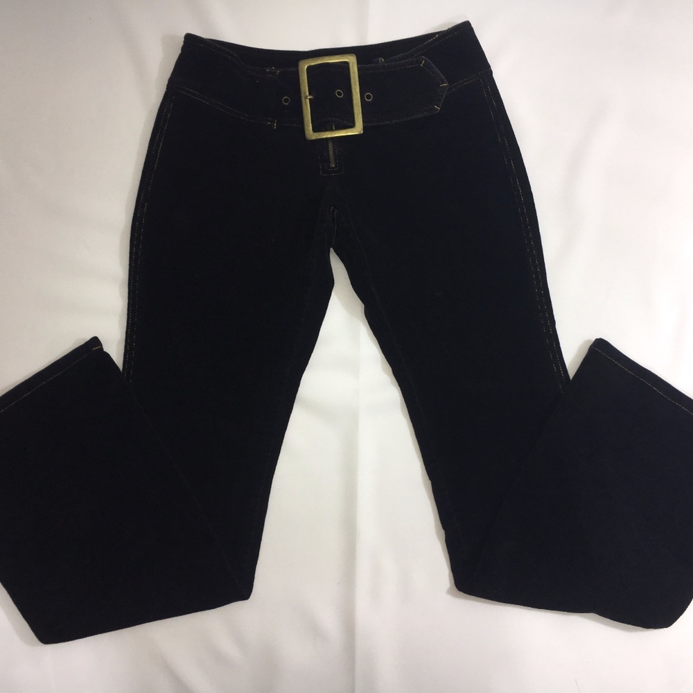 BLACK CORDUROY BELL BOTTOM PANTS